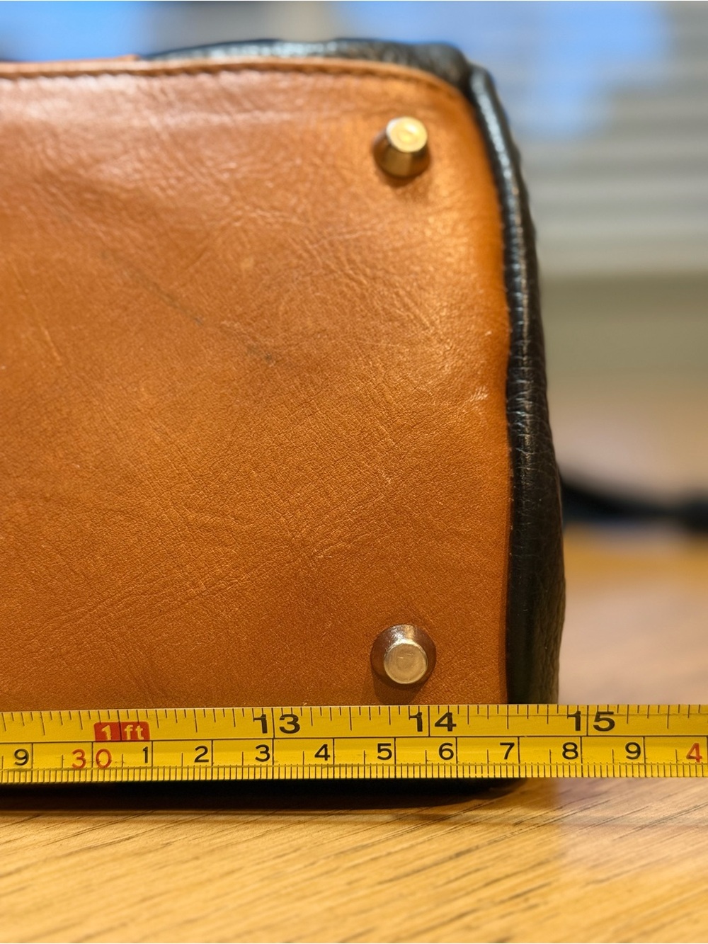 Valentina Italia Large Black & Tan Leather Slouchy Tote Shoulder Bag - Picture 12 of 16